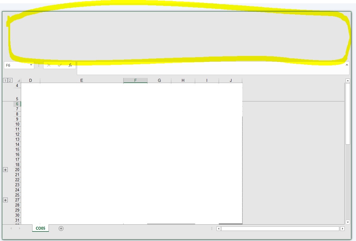 Controller Missing Excel Link Buttons Example